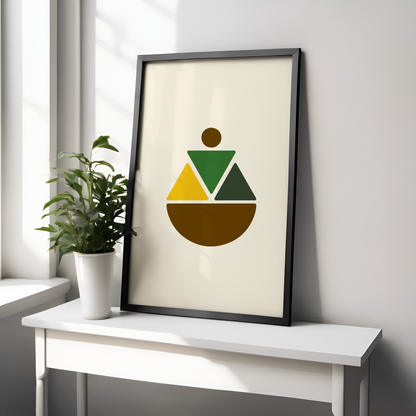 Soft Triangles - Iota Inspired Modern Wall Art (Digital Download)
