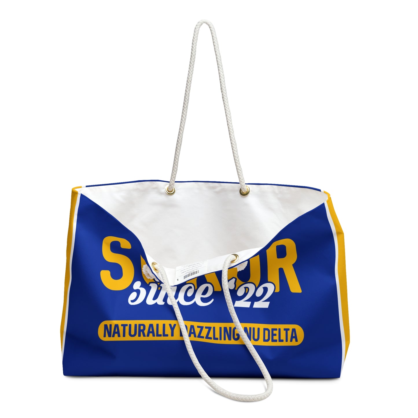 Rep your year XL SGRho weekend bag