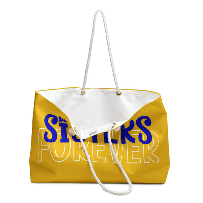 Sisters Forever Weekend Travel Bag | Royal Blue and Gold