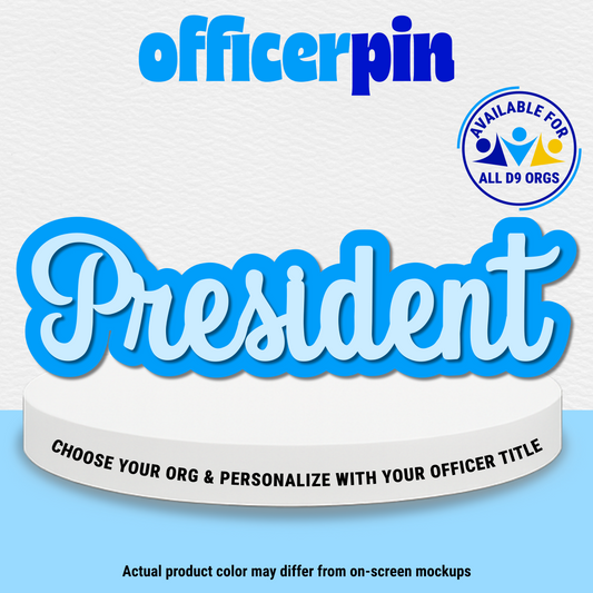 Custom Chapter Officer Title Acrylic Pin