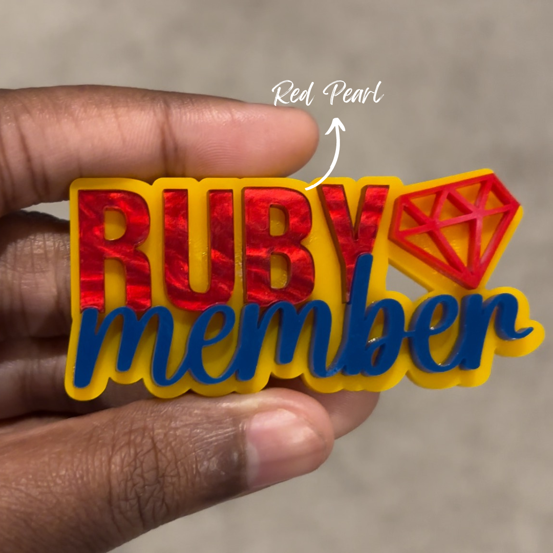 Ruby Member Lapel Pin