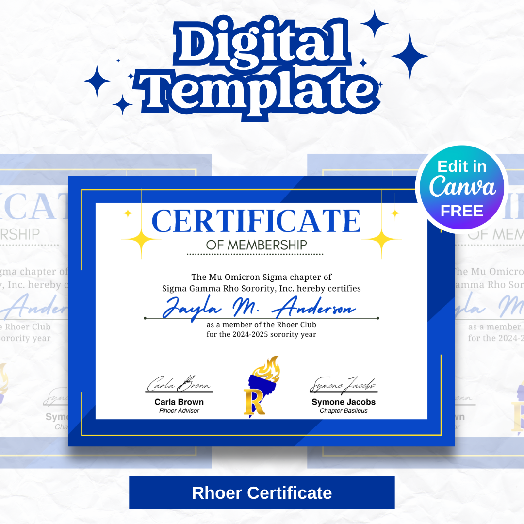 Rhoer Membership Certificate (Digital Template)