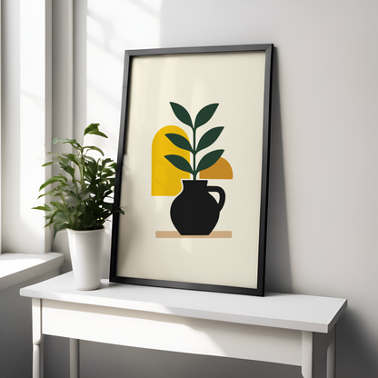 Botanical Shelf- Alpha Inspired Modern Wall Art (Digital Download)