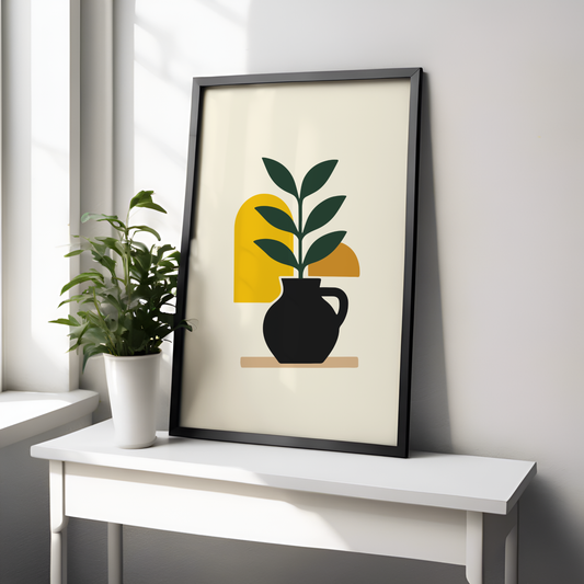 Botanical Shelf- Alpha Inspired Modern Wall Art (Digital Download)
