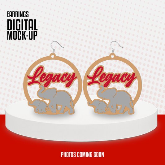 Wooden Elephant Legacy Earrings
