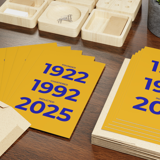 Custom Chartered & Induction Year Greeting Card – Folded Greeting Card (Bulk Pack)